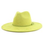 Wholesale High Quality Pink Wide Brim Women Hats Vegan Suede Fedora Hat Formal Dress Cap - Image 34