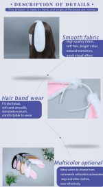 Fluffy Hair Band With Drooping Ears Rabbit Hair Hand-Made Simulated   Cosplay Pug Poodle Ears Fursuit Parts Accessories - Image 6