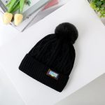 Women Autumn and Winter Knitted Hat With Embroidered Letters Twisted Knit Pattern Thick Warm Headwrap Hat - Image 12