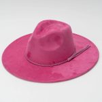 Wholesale Custom Polyester Fedora Hat Suede Felt with Wide Brim and Fashion Bands for Casual and Party Scenes Summer and Winter - Image 17