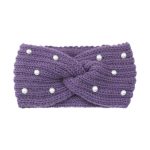 Fashion Pearls Knitted Headband Women Cross Knotted Bands Autumn Winter Ear Warmer Protectors Wide Turban Hair Accessories - Image 25
