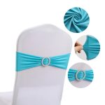 High Quality Spandex Chair Sashes for Party Wedding Decorative Wholesale  Banquet Decor Stretch Knot - Image 10