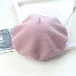 Berets-ea001 Wholesale Multicolor Fashion Design Female Faux Fur Beret Flat Cap, High Quality Adult Custom Beret Hats for Women - Image 31