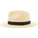 Panama-T16 Hot Sale  Paper Straw Summer Panama Hats for Men Women, Fashion Unisex Wide Brim Panama Fedora Hat With Black Ribb - Image 4