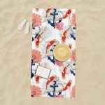 OEM Popular Boat Anchor Design Hawaii Summer Beach Swim Bath Towels Quick Drying Microfiber Beach Towel With Logo Custom Print - Image 29