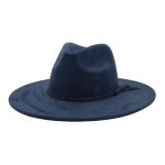 Wholesale High Quality Pink Wide Brim Women Hats Vegan Suede Fedora Hat Formal Dress Cap - Image 42