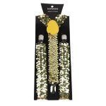 Wholesale 2.5Cm Sequin Men 3 Clips Mens Suspenders for Party Celebration