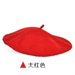 OEM Factory Wholesale Custom in Stock Solid Color  Fake Wool French Beret Hat Cap for Women - Image 5