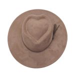 2026 New Fashion Heart Shape Crown Suede Fedora Hats Kids Wide Basic Draw Caps Flat Brim for Girl - Image 12