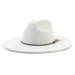 Wholesale High Quality Pink Wide Brim Women Hats Vegan Suede Fedora Hat Formal Dress Cap - Image 24