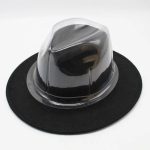 Enan-P001 PVC Plastic Hard Flat Top Transparent Fedora Hat Protector, Holders for Fedora Hats Holder - Image 5