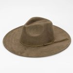 Wholesale Tan Wide Brim Fedora Hats Women High Quality Vegan Suede Cap for Formal Dress or Party - Image 16