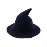 Factory Wholesale Party Witch Hats Peaked Big Brim Basin Cap Foldable Bucket Witch Hat Wool for Women - Image 9
