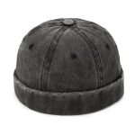 Washed Cap Without Brim Visorless Docker Hats Vintage Dstressed Brimless Baseball Caps With Custom logo - Image 7