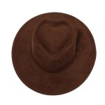 2026 New Fashion Heart Shape Crown Suede Fedora Hats Kids Wide Basic Draw Caps Flat Brim for Girl - Image 11