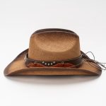 Paper Straw Cowboy Hat USA American Cattleman Shapable Big Brim Sombreros Horn Western Cowboy Straw Hat Men - Image 4