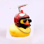 Rubber Duck Car Bicycle Decorations Small Yellow Duck Car Accessories Duck Light With Horn - Image 2