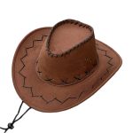 Factory  Unisex Vintage PU Leather Mexican Cowboy Party Hat and Stylish Parties Sunscreen Sun Hathat Western Cowboy Hat - Image 15