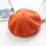 Berets-EA138 2022 Vintage Felt 100% Custom Wool  Embroidery Red Berets Girl Beret Caps for Women - Image 36
