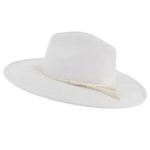 Wholesale High Quality Pink Wide Brim Women Hats Vegan Suede Fedora Hat Formal Dress Cap - Image 16