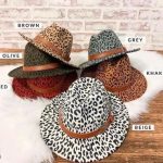 High Quality Bulk Sale Custom Wide Brim Leopard Felt Fedora Hat Cheetah Print - Image 3