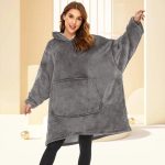 Sublimation Winter Pajamas Warm Hooded Blankets Wearable Oodie Sherpa Custom Blanket Hoodie Oversized - Image 15