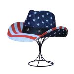 Men Paper Straw Cowboy Hat USA American Flag Painting Shapable Brim Sombreros Texas Western Cowboy Straw Hat Men - Image 8