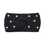 Fashion Pearls Knitted Headband Women Cross Knotted Bands Autumn Winter Ear Warmer Protectors Wide Turban Hair Accessories - Image 7