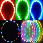 LU-0386 Popular Led s Glowing Lights Exercise Multi-Color Changing Light up Hoop for Kids Adults Dance Dark - Image 4