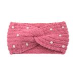 Fashion Pearls Knitted Headband Women Cross Knotted Bands Autumn Winter Ear Warmer Protectors Wide Turban Hair Accessories - Image 21