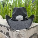 Bigfans High Quality Fashionable City Walk Men Paper Straw Cowboy Hat Wide Brim Rhinestone Band Wide Brim Sombreros for Cowgirl - Image 2