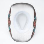 Ombre Red Black Straw Cowboy Hat Floral Embroidery Leather Band Longhorn Concho Western Cowgirl Daily Party Outdoor Fishing - Image 6