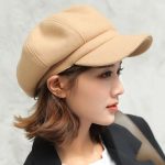 Autumn Solid Color Octagonal Newsboy Men and Women Casual Wool Winter Beret Ladies Painter Hat