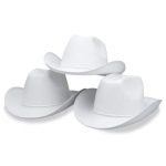 CJ-162 White Cowboy Hats Party Bride Party Cowgirl Hats Holiday Western Style Bridal Hat