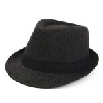 Enanth59 Cotton Short Brim Trilby Fedora Hat Men Women Classic Wool Felt Hat