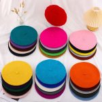 Women Girl French Artist Warm Wool Beanie Hat Cap Vintage Plain Beret Hats Solid Color Elegant Lady Winter Caps - Image 2