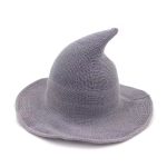 Factory Wholesale Party Witch Hats Peaked Big Brim Basin Cap Foldable Bucket Witch Hat Wool for Women - Image 7