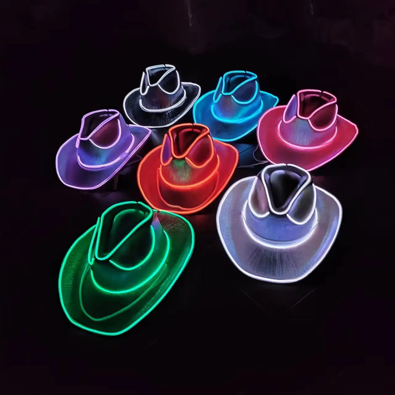 H390911e3a05c4fcdbe26edd3800f7afcd Light up Cowboy Hat Led Neon Cowboy Hat for Wedding Carnival Festival Party Costume Hats - Image 1