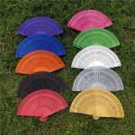 Wooden Hand Held Folding Fan  Multicolor Vintage Bamboo Hollow Carved Handheld Fans for Wedding Party Birthday Gift