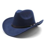 Custom Hot Sale New Fashion High Quality With Belt Hat Vintage Multi Colors Felt Cowboy Hats Women Man - Image 7
