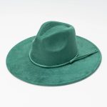 Wholesale Pink Wide Brim Hats Women Suede Vegan Fedora Hat Formal Dress for Party Scene - Image 21
