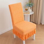 Modern Simple Elastic All-In-One Thickened Jacquard Slipcover Straight Back Dining and Table Chair Cover - Image 15
