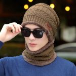 2024 Unisex Fashion Fleece Lining Winter Warm Men Knitting Beanie Hat and Scarf Set Wholesale - Image 3