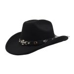 Custom Halloween Ghost Cowboy Autumn Spring New Arrival Fashion Men Women Vintage Australia Wool Felt Fedora Hat - Image 9