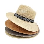 Spring Summer Shade Beach Hats Panama Straw Hat Outdoor  Wide Brim Shade Hat