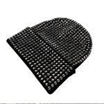 Global Shipping Knitted Warm Acrylic High Quality Cap Crystal Diamond Shine Rhinestone Beanie Fashion Winter Hat for Women - Image 5