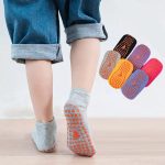 Logo Customized Anti Slip Slippers With Rubber Clips Yoga Trampoline Running Silicone Socks Early Teaching Steps - Image 6