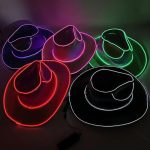 Light-Up Cowboy Hat EL LED Flashing Wire Party Performances Graduation Ramadan School Thanksgiving Diwali New Design Bag Packing - Image 5