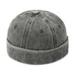 Washed Cap Without Brim Visorless Docker Hats Vintage Dstressed Brimless Baseball Caps With Custom logo - Image 12