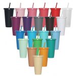 24 16Oz Wholesale Personalized Plastic Water Lightweight Frosted Cold Drink Cup - Image 3